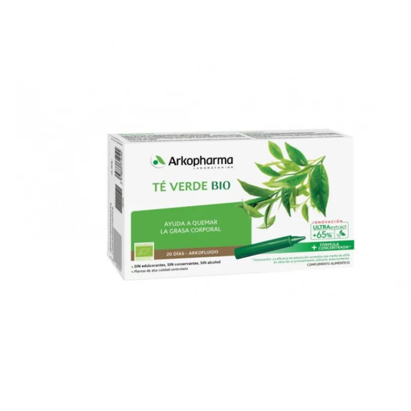 Sale ARKOFLUIDO TÉ VERDE ARKO - 20 AMPOLLAS Vitaminas Y Minerales|Complementos Alimenticios