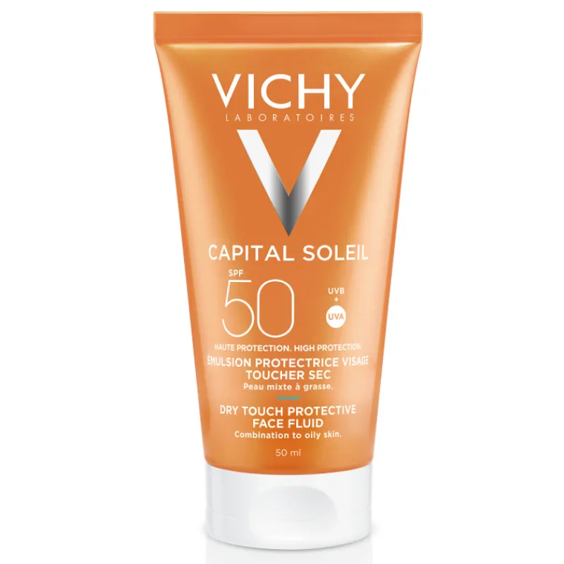 Hot CAPITAL SOLEIL CREMA PROTECTORA ROSTRO TACTO SECO SPF 50 Facial