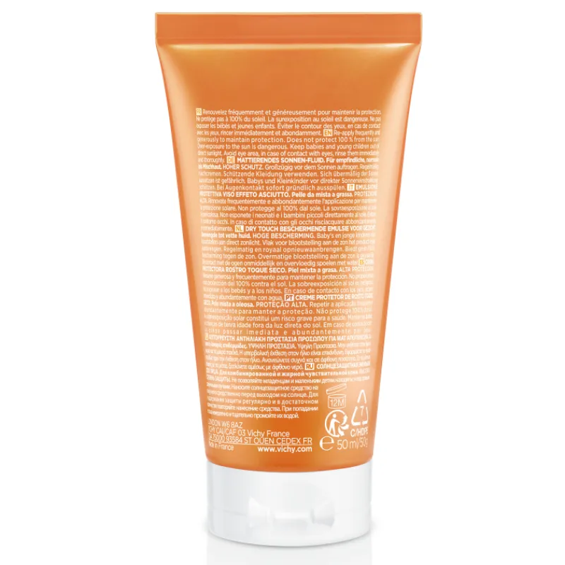 Hot CAPITAL SOLEIL CREMA PROTECTORA ROSTRO TACTO SECO SPF 50 Facial
