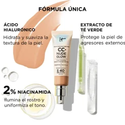 New CC+ NUDE GLOW BASE DE MAQUILLAJE CON SPF 40+ Fondo De Maquillaje