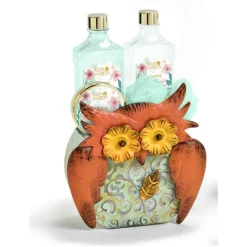 Sale CESTA BAÑO NATURAL BUHO MTALICO Accesorios De Maquillaje|Hidratantes