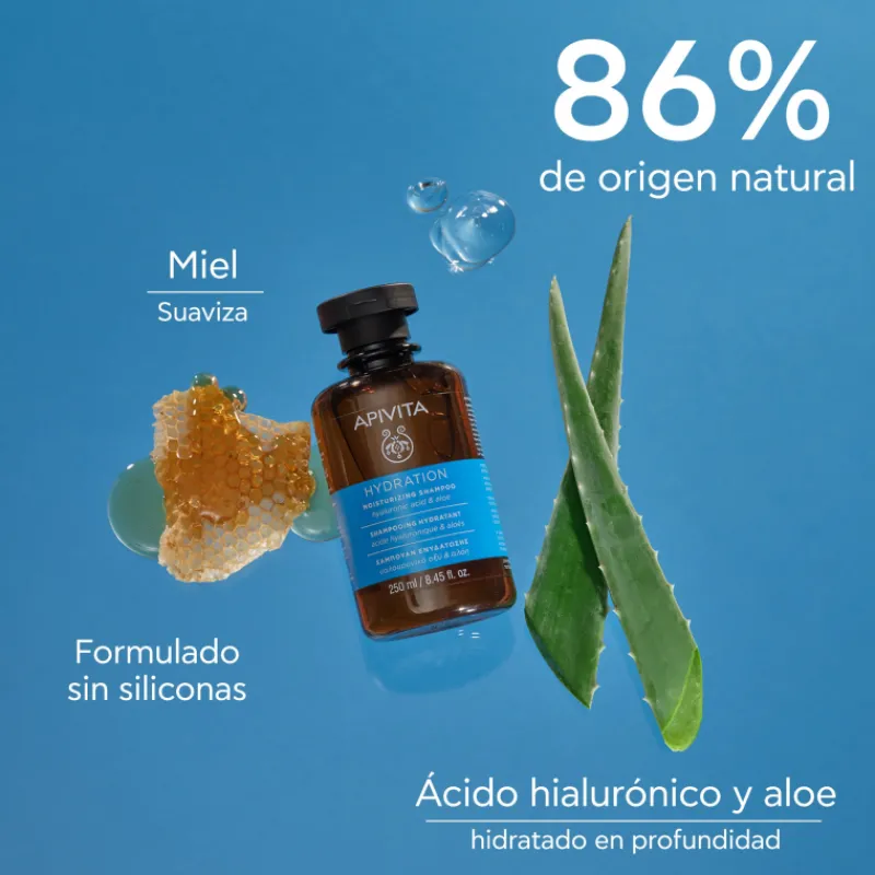 Hot Champú Hidratante con Ácido Hialurónico, Aloe y Miel Tratamientos Capilares