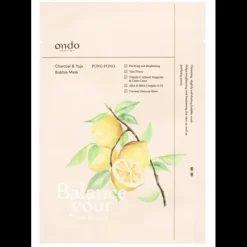 CHARCOAL & YUJA BUBBLE MASK 25 ML Acido Salicilico|Vitamina A