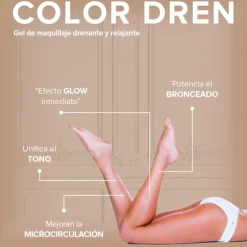 New Color Dren Crema Maquillaje para Piernas Drenante Estiliza Corporal