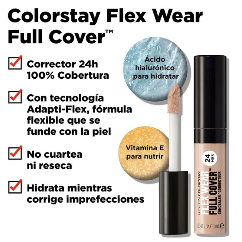 Outlet ColorStay Flex Wear Full Cover Concealer Antiojeras Y Corrector