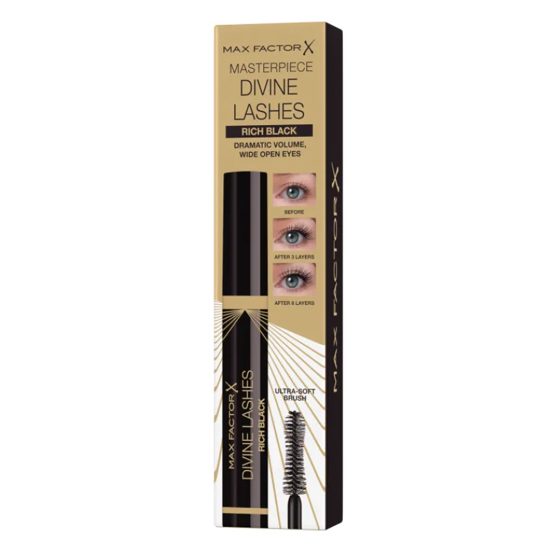 New Divine Lashes Clean Rich Black Máscara De Pestañas