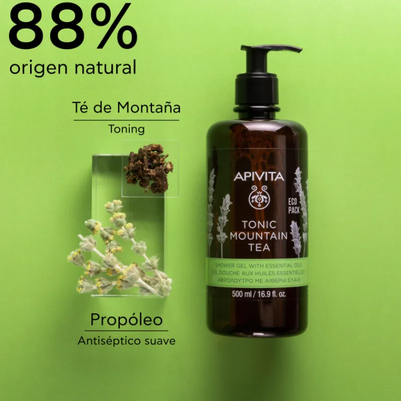 Hot Ecopack Mountain Tea Gel De Baño con Aceites Esenciales Estuches