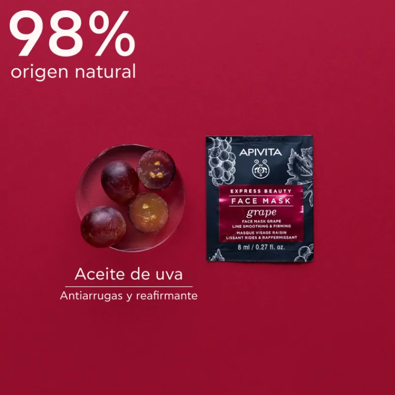 Sale Express Beauty Mascarilla Facial Antiarrugas y Reafirmante con Uva 2x8 ml Facial