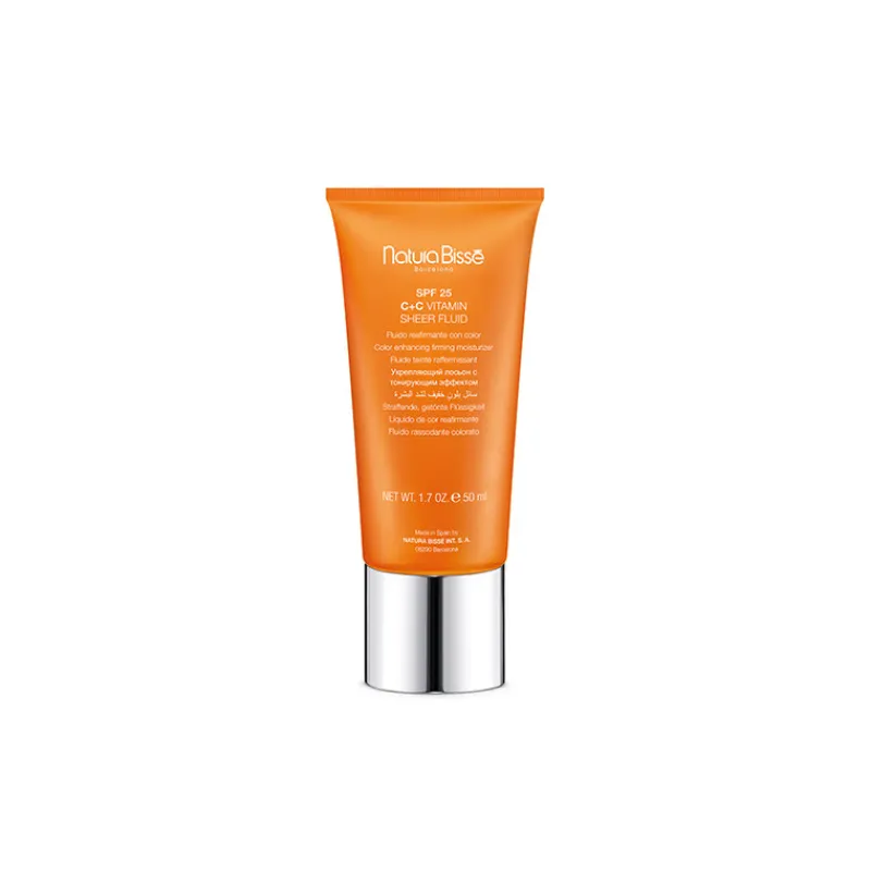 Sale FLUIDO HIDRATANTE REAFIRMANTE CON COLOR C+C VITAMIN SHEER FLUID SPF25 50 ML NATURA BISSÉ Vitamina E|Vitamina A