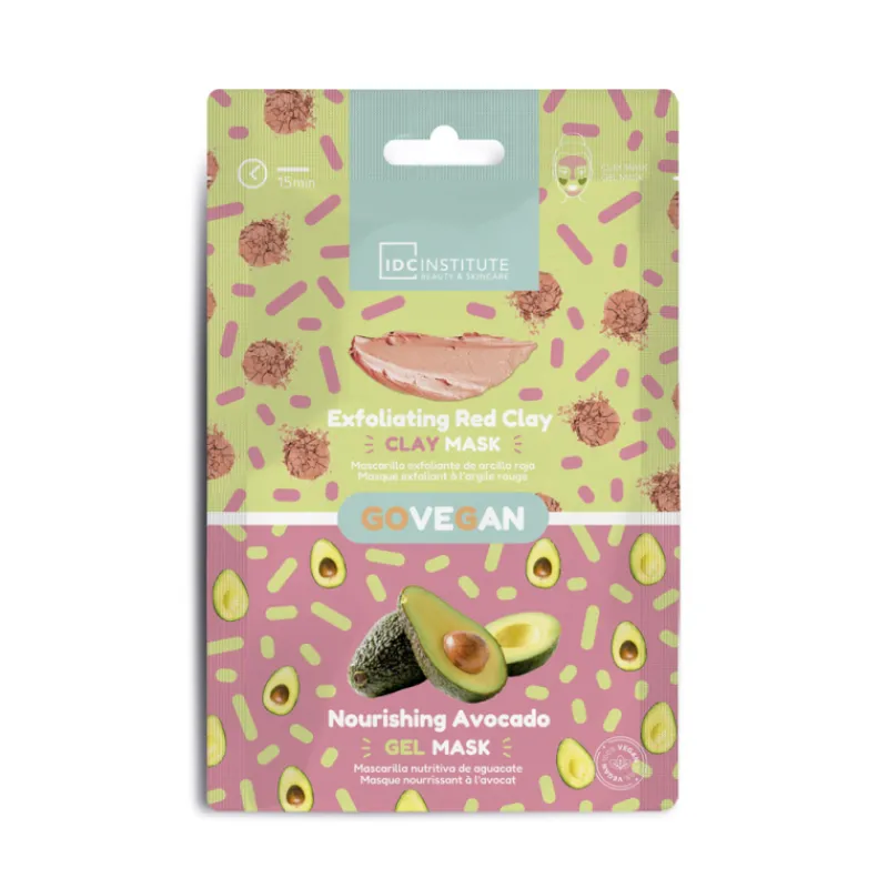 Clearance Idc Skincare Essentials Duo Red Clay+Avocado Vitamina A|Luminosidad