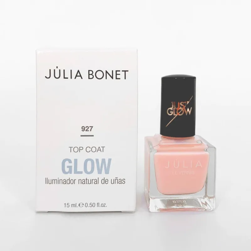New JULIA BONET TOP COAT JUST GLOW Nail Care