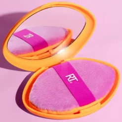 Outlet Miracle 2-IN-1 Powder Puff + Travel Case Accesorios De Maquillaje