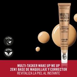 Multi Tasker Wake Me Up Concealer & Foundation Antiojeras Y Corrector|Fondo De Maquillaje