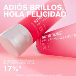 NUTRITIOUS ESPUMA LIMPIADORA 2 EN 1 FOAM CLEANSER Vitamina A|Limpieza