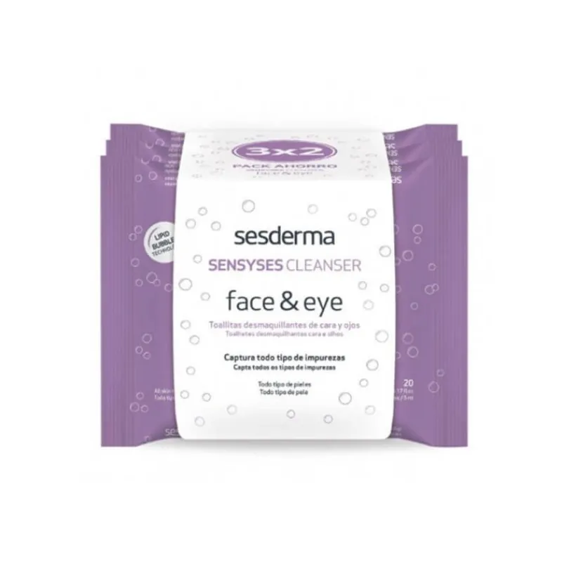 Hot PACK 3X2 TOALLITAS SENSYSES FACE&EYES Estuches