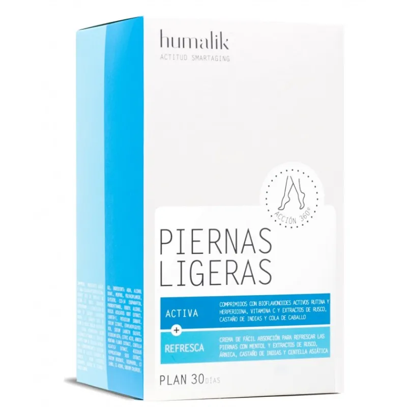 Hot PIERNAS LIGERAS 30 DÍAS 60 COMPRIMIDOS + 250 ML GEL Corporal