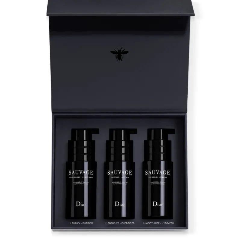 New SAUVAGE KIT RITUAL DE TRATAMIENTOLimpiador, loción y sérum con el poder del cactus Pureza|Anti-Aging Global