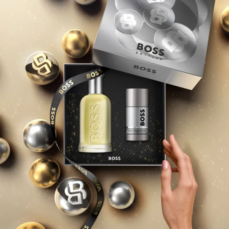 Discount Set BOSS Bottled Eau de Toilette & Desodorante Hombre Estuches Y Gift Sets