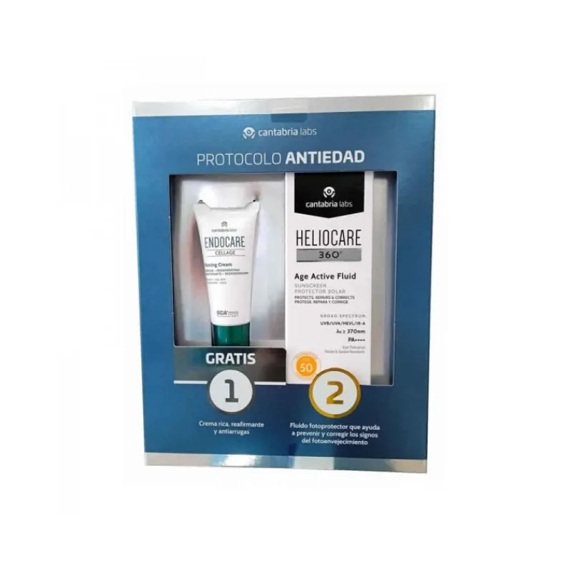 Online Set Heliocare 360º Age Active Fluid SPF50 + Regalo Estuches|Facial