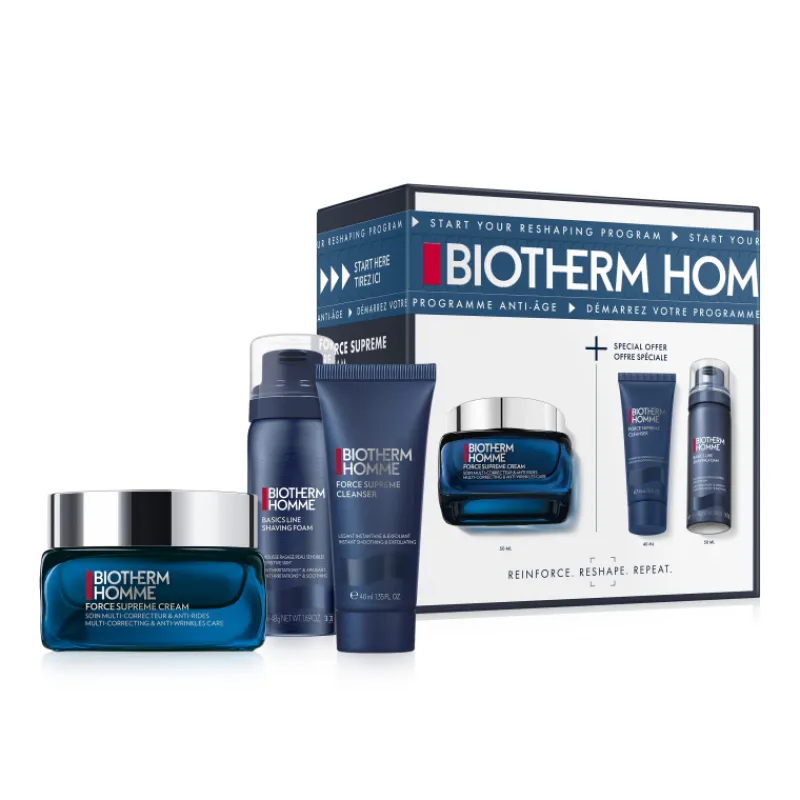 Hot Set Homme Force Supreme Cuidado Facial Masculino Luminosidad|Arrugas