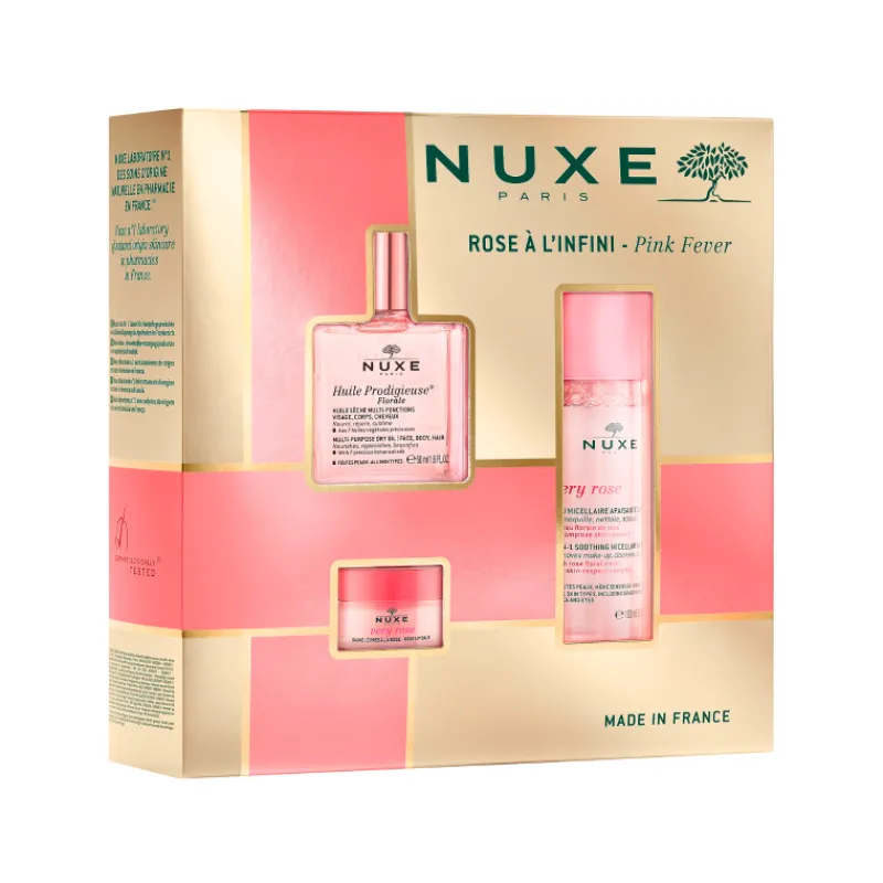 New Set Huile Prodigieuse Florale + Very Rose Bálsamo Labios + Very Rose Agua Micelar Estuches|Facial