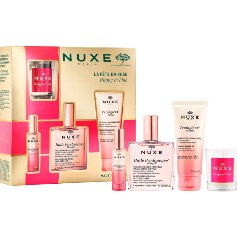 Hot Set Prodigieuse Florale Huile + Gel de ducha + Parfum + Vela Estuches|Corporal