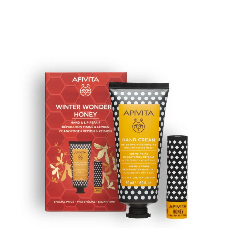 Discount Set Reparación Crema de Manos Rica + Bálsamo Labial con Miel Cuidado Manos|Estuches