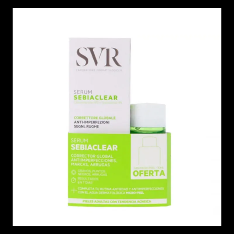 Sale Set Sebiaclear Serum + Sebiaclear Micro-Peel 30ml de Regalo Estuches