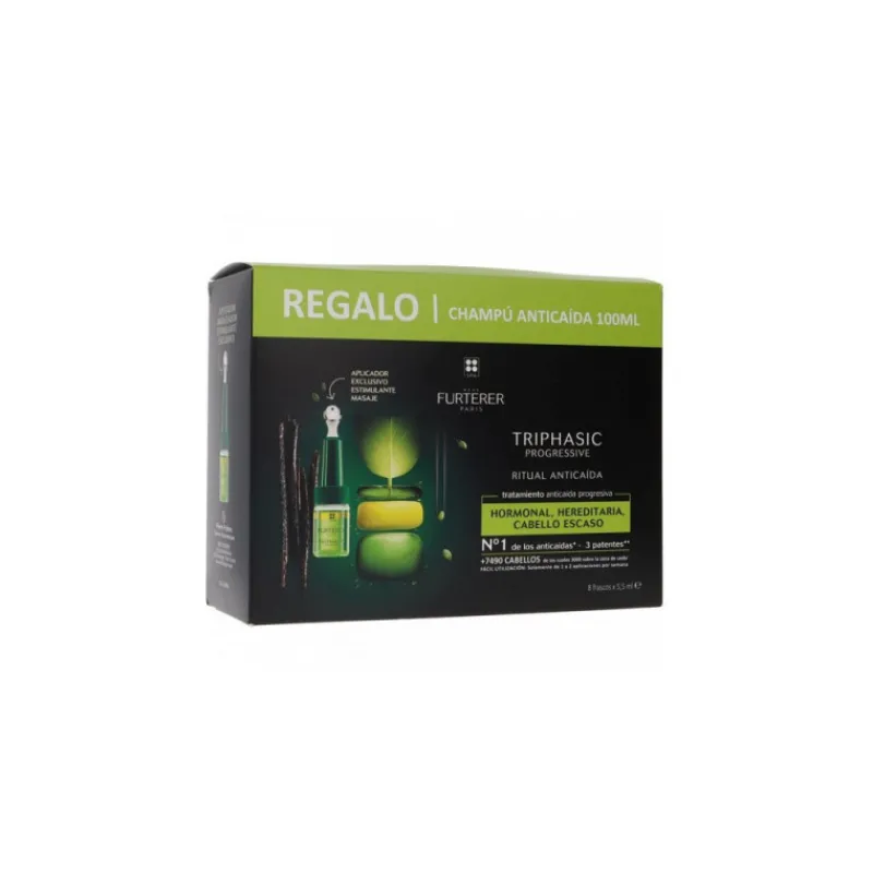 Clearance TRIPHASIC PROGRESSIVE CUIDADO ANTI CAIDA PROGRESIVA 8 FRASCOS Tratamientos Capilares