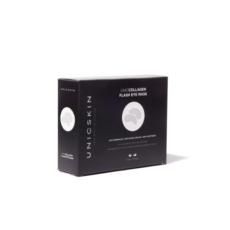Hot UNICCOLLAGEN EYE FLASH MASK 10X2 PATCHS Colageno|Luminosidad